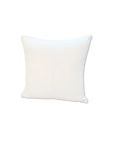 Baumwoll-Kissenbezug - violette Blätter Rückseite weiss