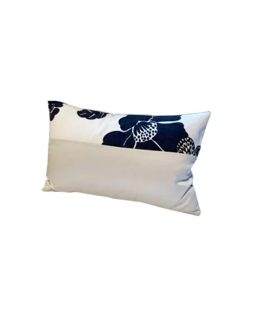 Edel Überzug & Kissen Baumwolle - Schmetterling auf weiss Rückseite