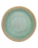Stoneware Schale –Müslischale, Snackschale - Handgemacht - Türkis oben