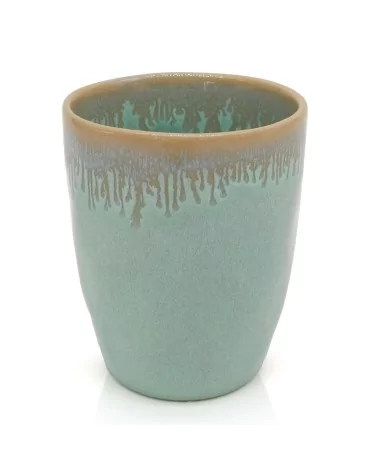 Stoneware Becher/Tasse – Kaffeebecher, Teetasse Handgemacht - Türkis