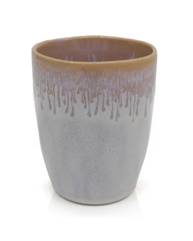 Stoneware Becher/Tasse – Kaffeebecher, Teetasse Handgemacht - Polarweiss