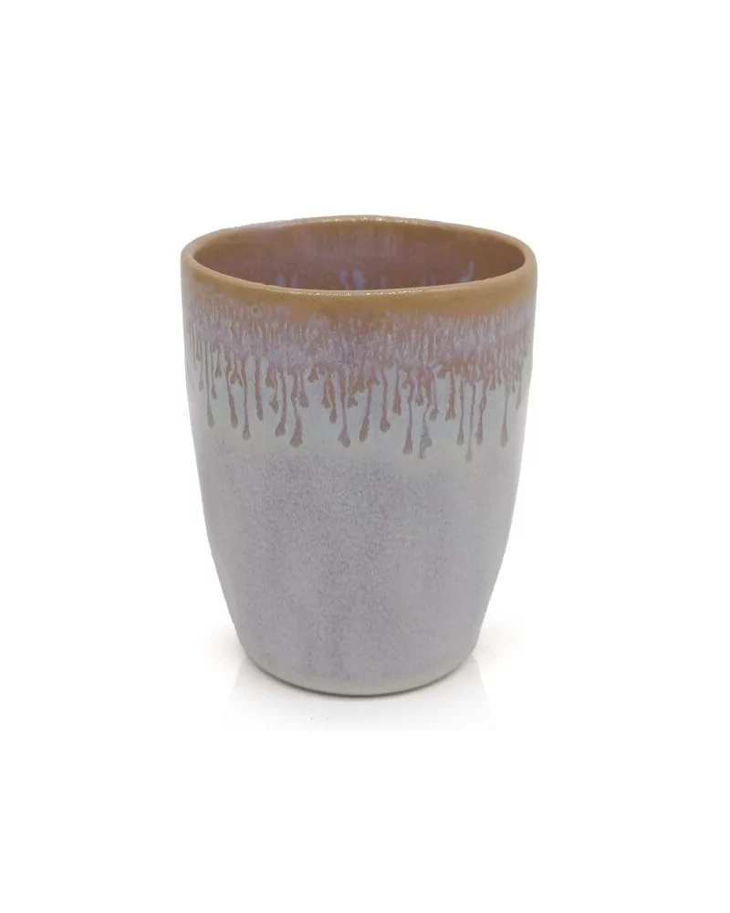 Stoneware Becher/Tasse – Kaffeebecher, Teetasse Handgemacht - Polarweiss