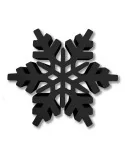 3D-Schneeflocke weiss 2 cm dick als Dekor, Hinsteller & Untersetzer schwarz