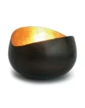 Teelicht & Goldlicht - Teelichtschale Swing bronze-gold 14 cm vor weissem Hintergrund
