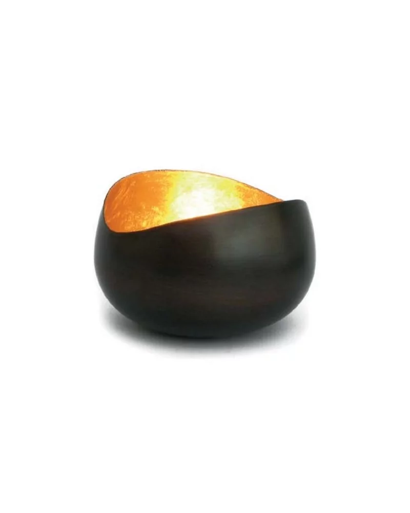 Teelicht & Goldlicht - Teelichtschale Swing bronze-gold 14 cm
