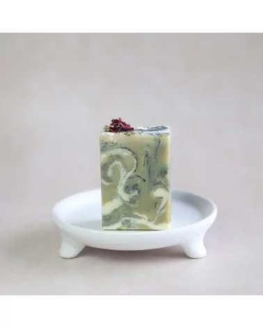 Garten Hand- & Peelingseife - Naturseife vegan in Schüssel