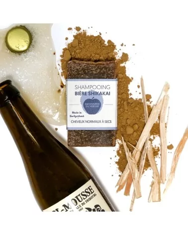 Bier-Shikakai-Shampoo - feste Haarseife mit Freiburger Bier und Shikakai mit Deko