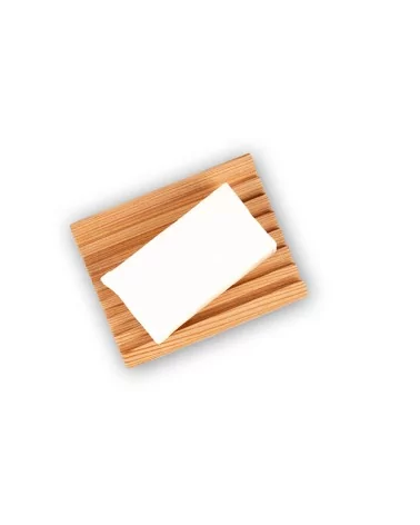 Seifenschale aus Lärchen-Holz aus der Schweiz - mit Seife