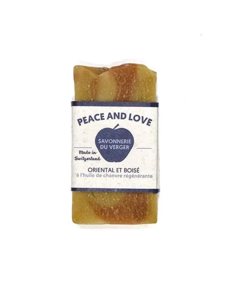 Peace And Love Hand- & Duschseife - Naturseife mit Hanföl & Bienenwachs vegan - ohne Deko