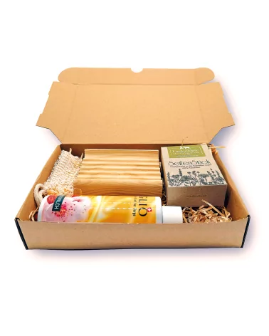 Geschenkset Herz-Seife, Holzschale & Körpermilch in Box versendet zum direkt Verschenken
