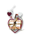 Geschenkset Weihnachten Gesichtsseife mit Ho-Holz & Patschuli & Baumschmuck-Herz