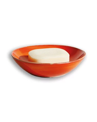 Seifenschale Ton rund gross orange
