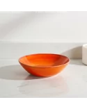 Seifenschale Ton rund orange als Schale auf Ablage