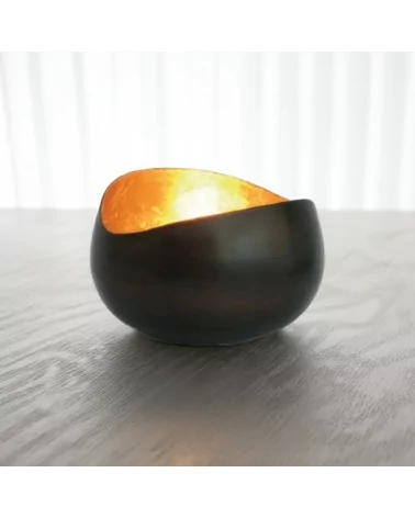 Teelicht & Goldlicht - Teelichtschale Swing bronze-gold 14 cm