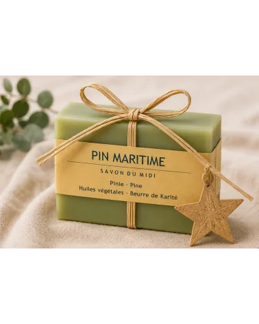Bio-Seife Hand- & Duschseife mit Karité-Butter vegan - Pin Maritime - als Geschenk