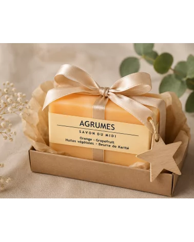 Hand- & Duschseife mit Bio-Karité-Butter vegan - Agrumes - als Geschenk