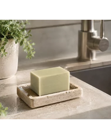 Bio-Olivenölseife Hand- & Duschseife mit grüner Tonerde - bei Lavabo in Küche