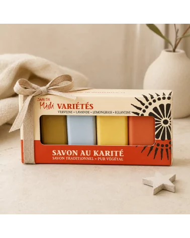 Set Gästeseife - Miniseife Variétés Hand- & Duschseife mit Bio-Karité-Butter, vegan - als Geschenk