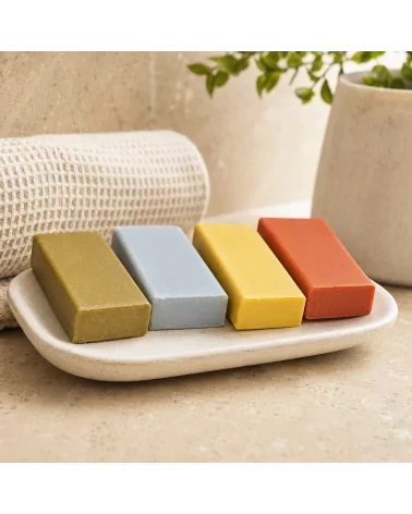 Set Gästeseife - Miniseife Variétés Hand- & Duschseife mit Bio-Karité-Butter, vegan - in Bad bei Dusche