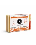 Gesichtsseife mit Ho-Holz & Patschuli - Naturseife Wood Soap mit Bandrolle verpackt