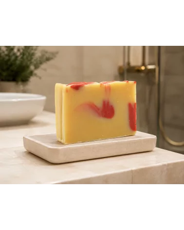 Gesichtsseife mit Ho-Holz & Patschuli - Naturseife Wood Soap im Bad