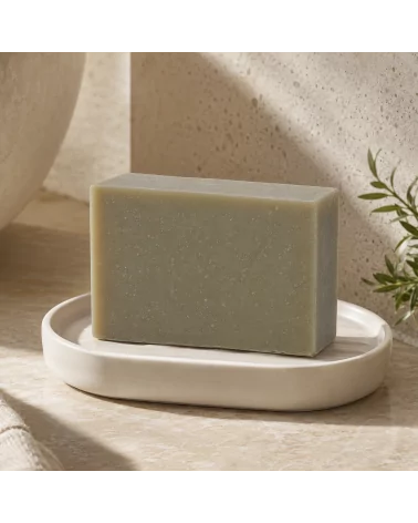 Gesicht - & Duschseife mit Eisenkraut & grüner Ton - Naturseife Green Earth Soap - im Bad