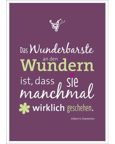 Postkarte & Spruchkarte "Wunder"
