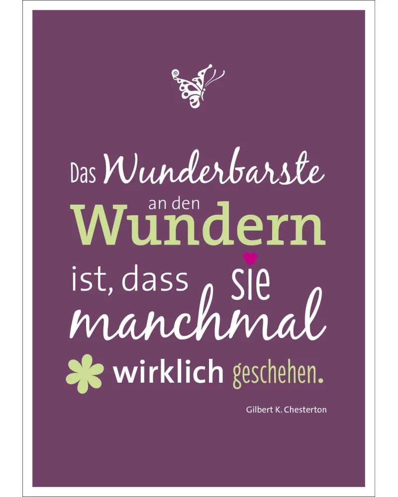 Postkarte & Spruchkarte "Wunder"