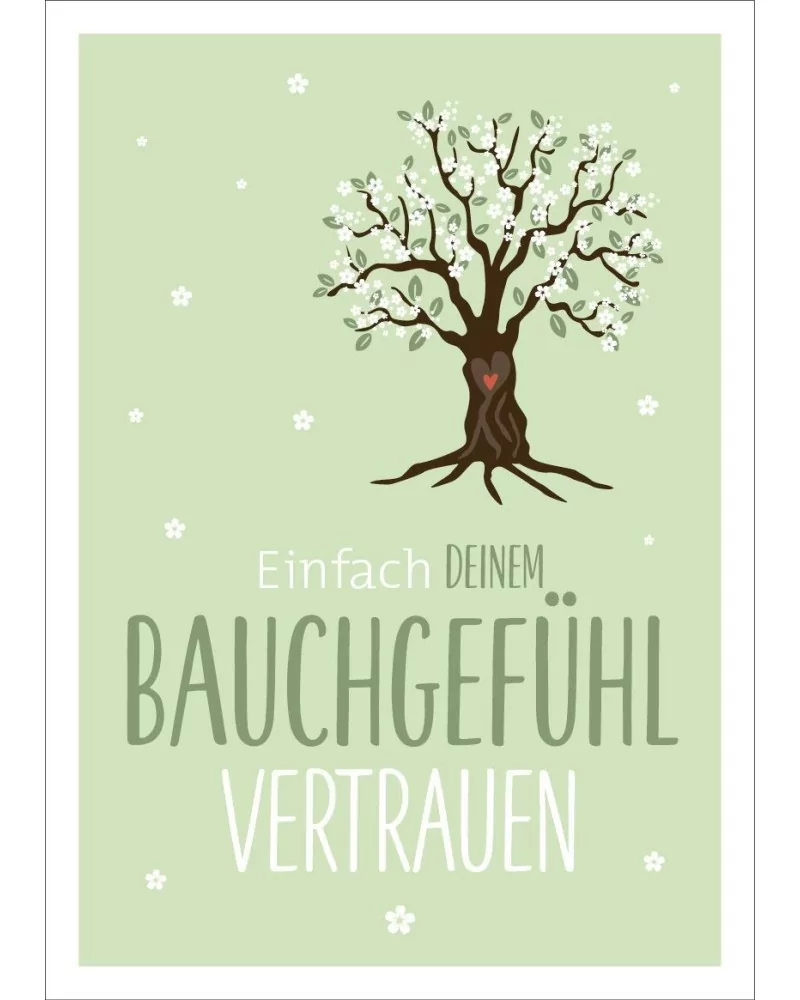 Postkarte & Spruchkarte "Bauchgefühl"