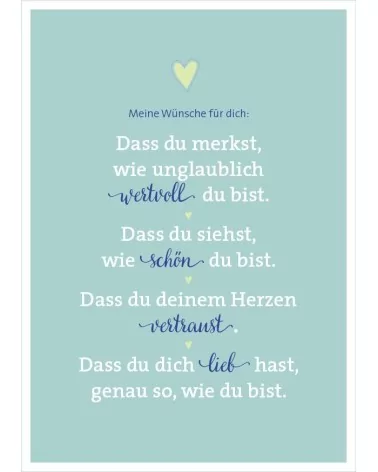 Postkarte & Spruchkarte "Wünsche"