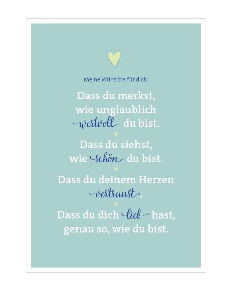 Postkarte & Spruchkarte "Wünsche"