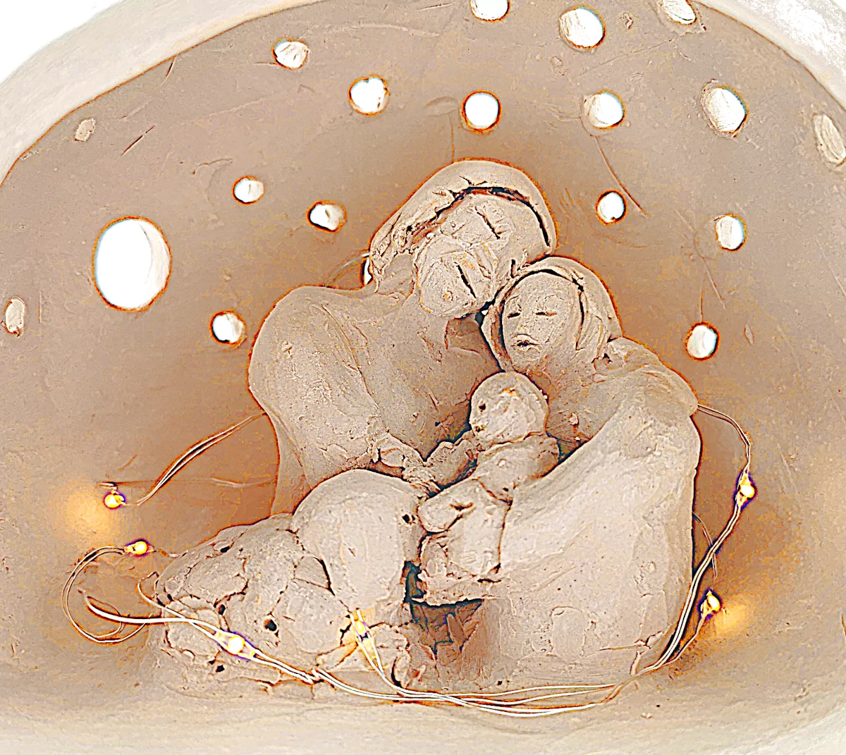 Josef, Maria und Jesus-Kind mit Schaaf