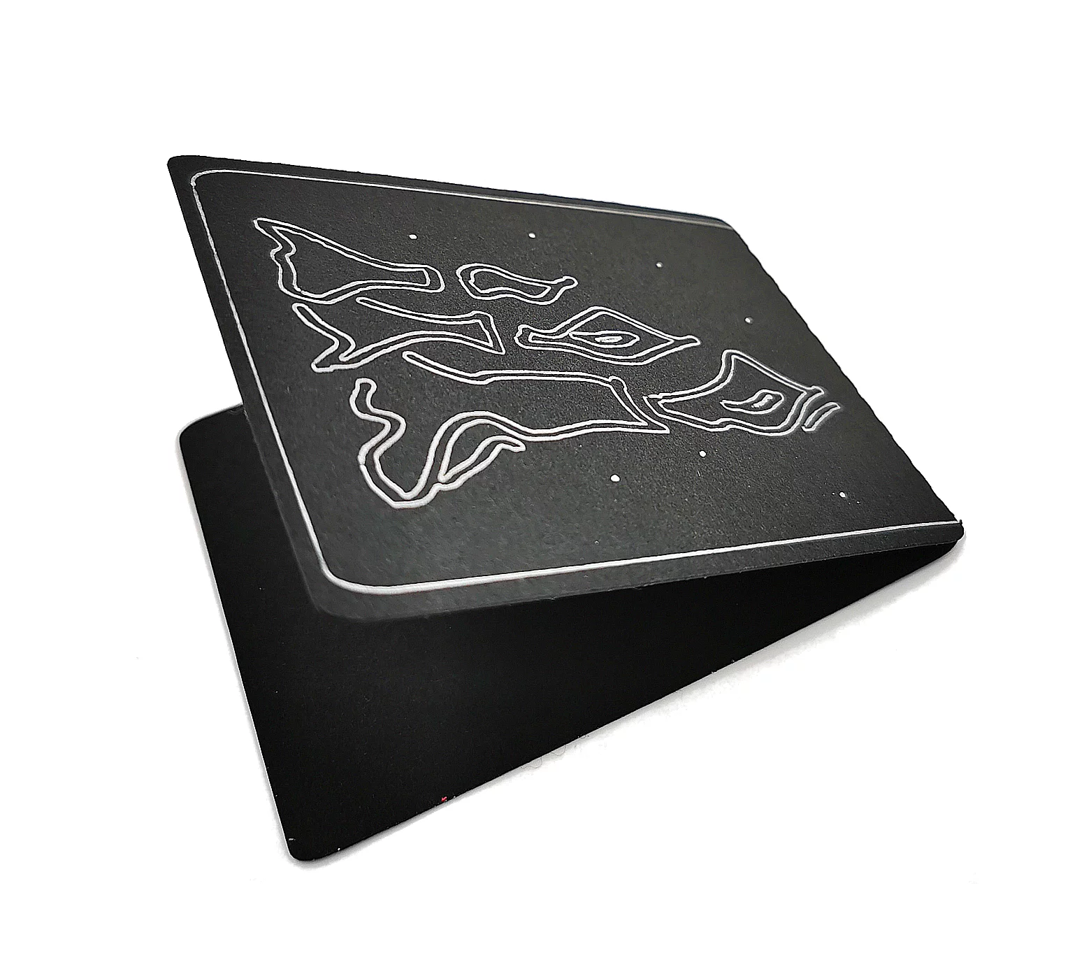 Geburtstag, Weihnachten Grusskarte Faltkarte Postkarte Karte Kerzen schwarz silber