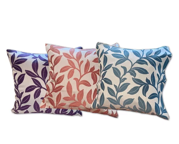 Upcycling Kissen Set Viscose-Kissenbezüge - goldene Blätter handgemacht Schweiz